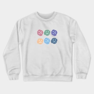 Colourful Sad Feeling Hand Drawing Crewneck Sweatshirt